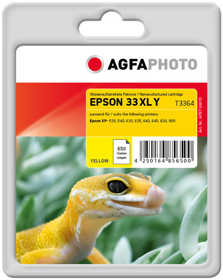 AgfaPhoto Epson Claria Premium Ink Nr.33XL yell. inkl. Chip