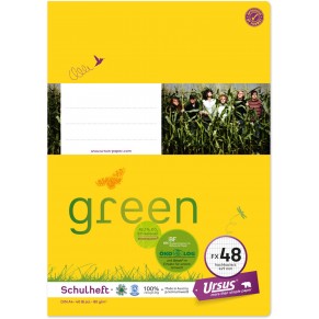 URSUS GREEN Schulheft A4 FX48 40 Blatt hochkariert URSUS GREEN Schulheft A4 FX48 40 Blatt hochkariert