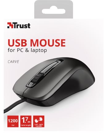 Trust CARVE Wired Mouse