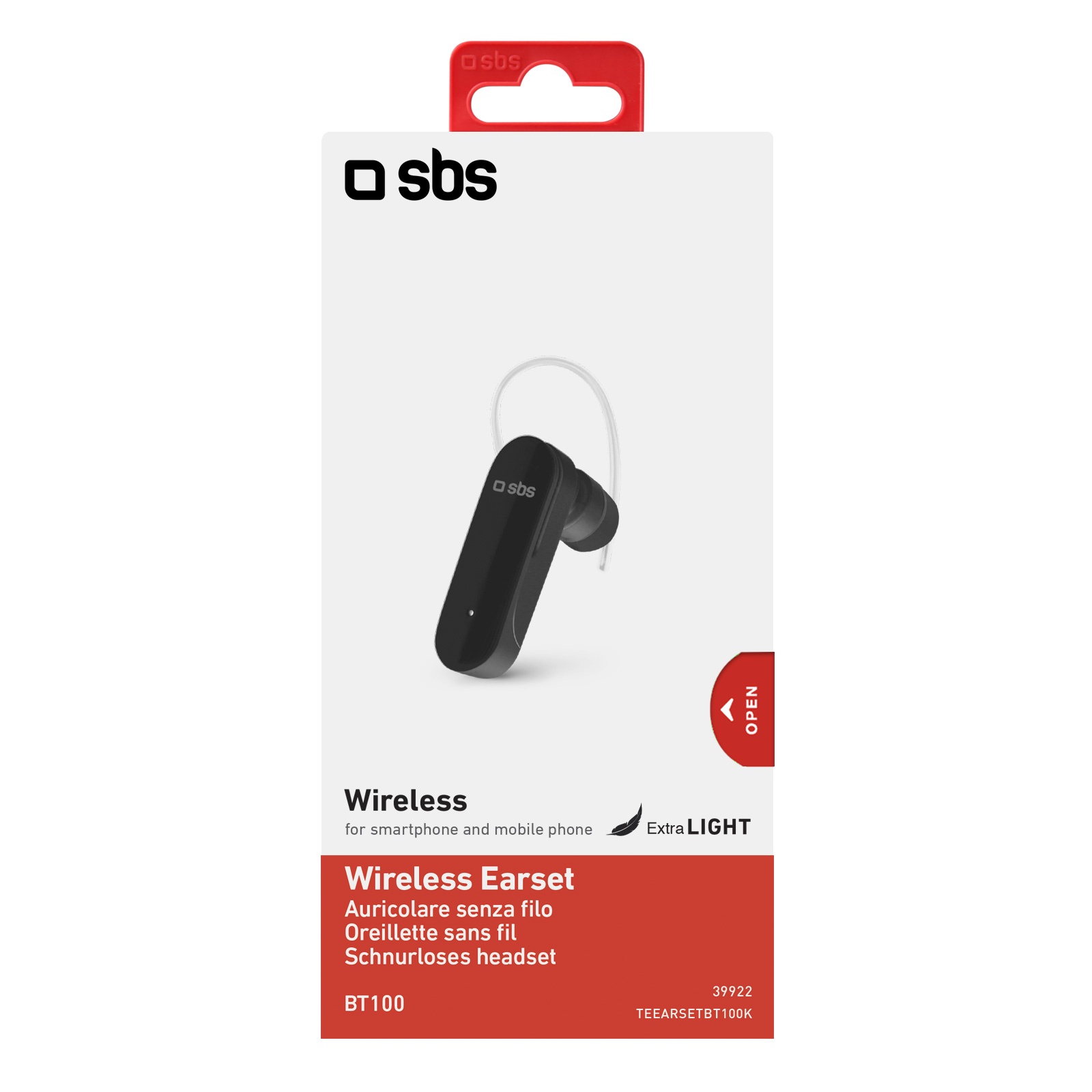 SBS Headset with headband Wireless black