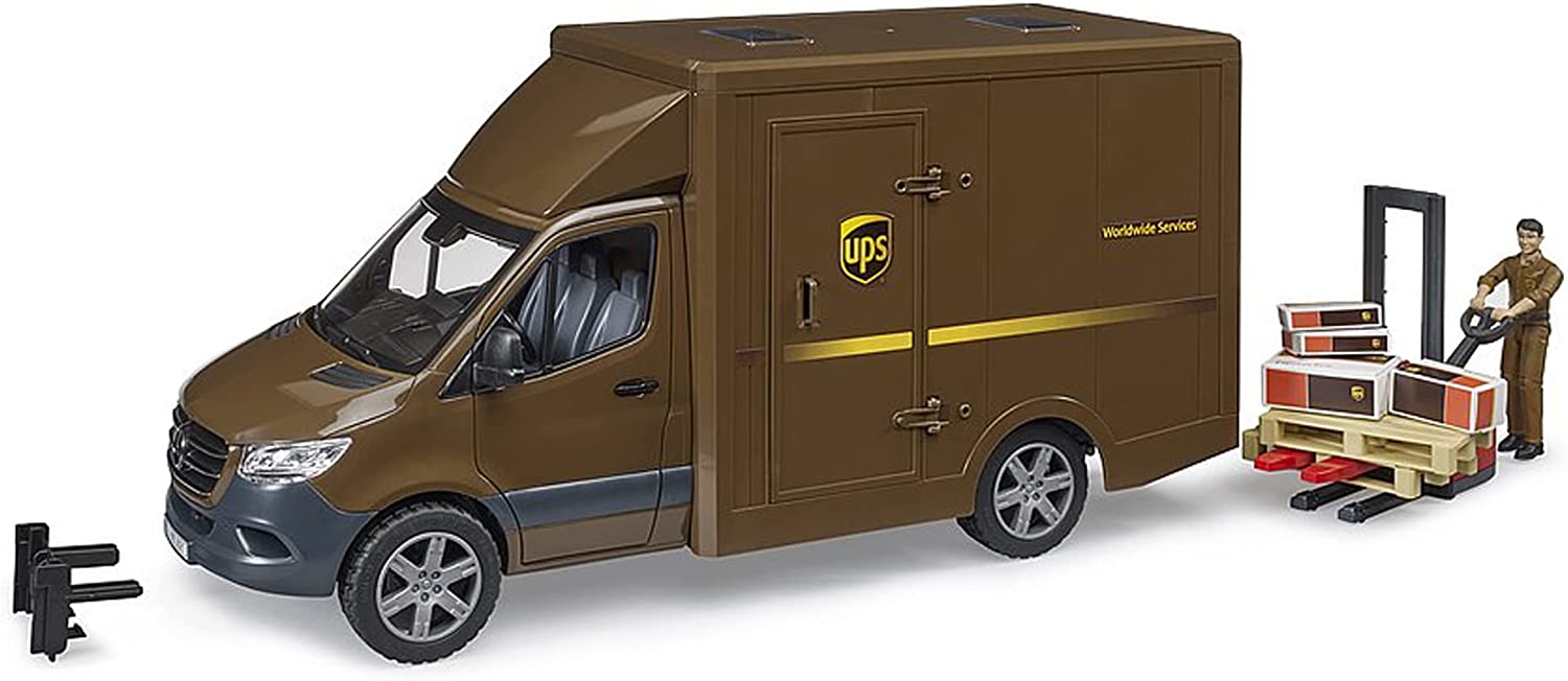Bruder 02678 - MB Sprinter UPS mit Fahrer und Zubehör