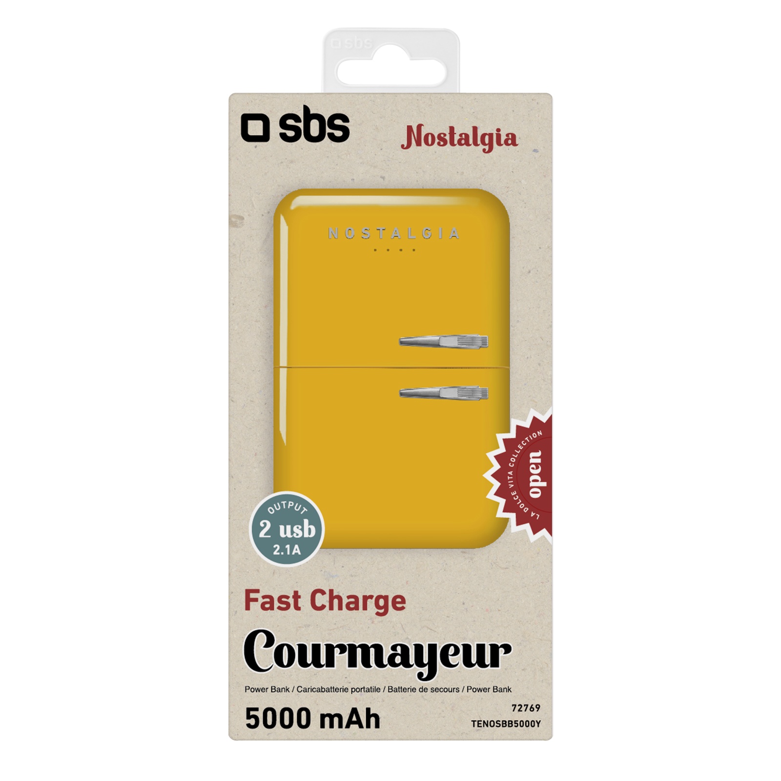 SBS Courmayeur Powerbank 5.000mAh yellow