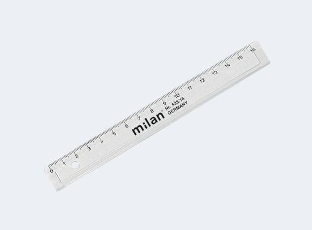 Milan Lineal Plastik 16cm