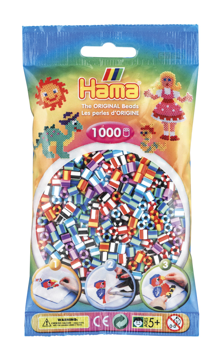 HAMA Bügelperlen im Beutel - 1.000 Stück - 207-90 gestreift HAMA Bügelperlen im Beutel - 1.000 Stück - 207-90 gestreift