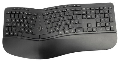 MediaRange Wired Ergonomic Multimedia Keyboard QWERTZ black