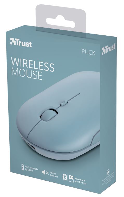 Trust PUCK Wireless Rechargable Mouse blue
