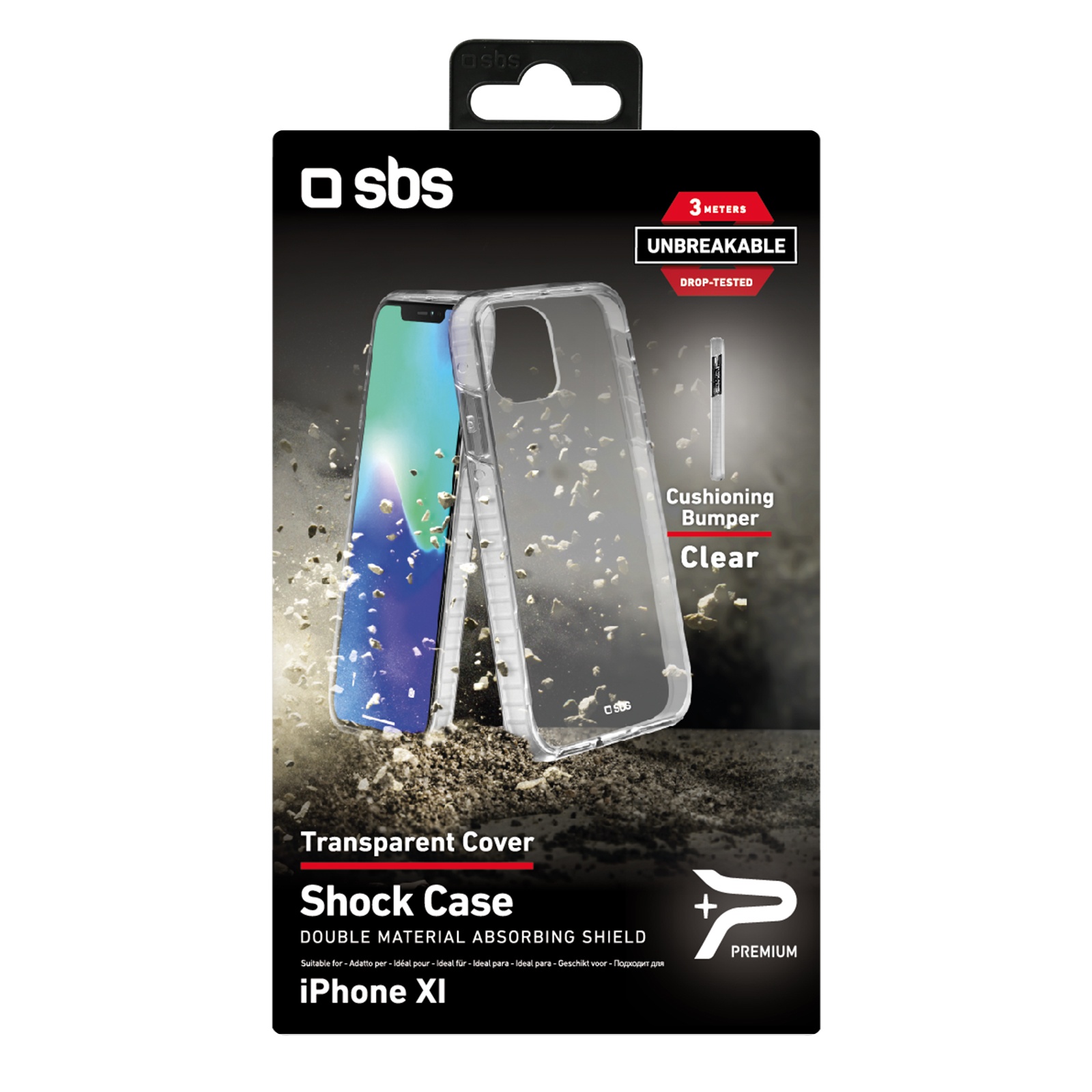 SBS Antishock Cover for iPhone 11 Pro transparent