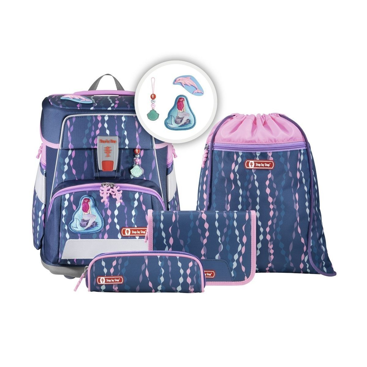 Schultaschenset Mermaid Step by Step Space 183819 5tlg.