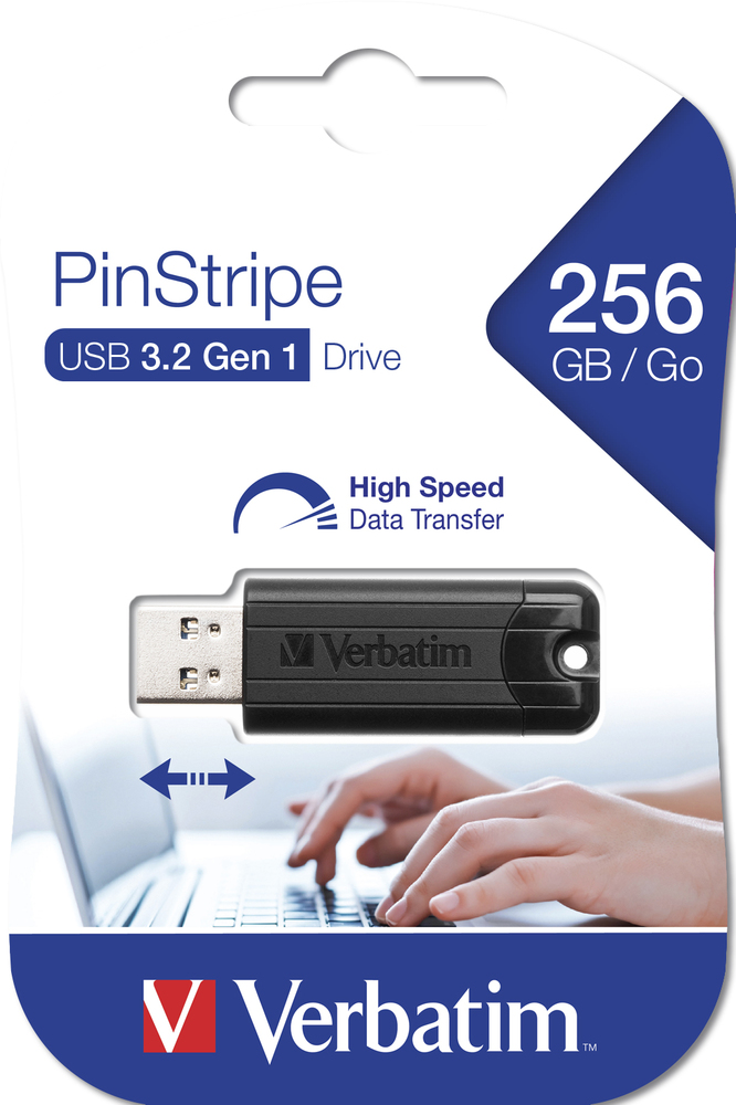 Verbatim USB Stick PinStripe 3.0 256GB black