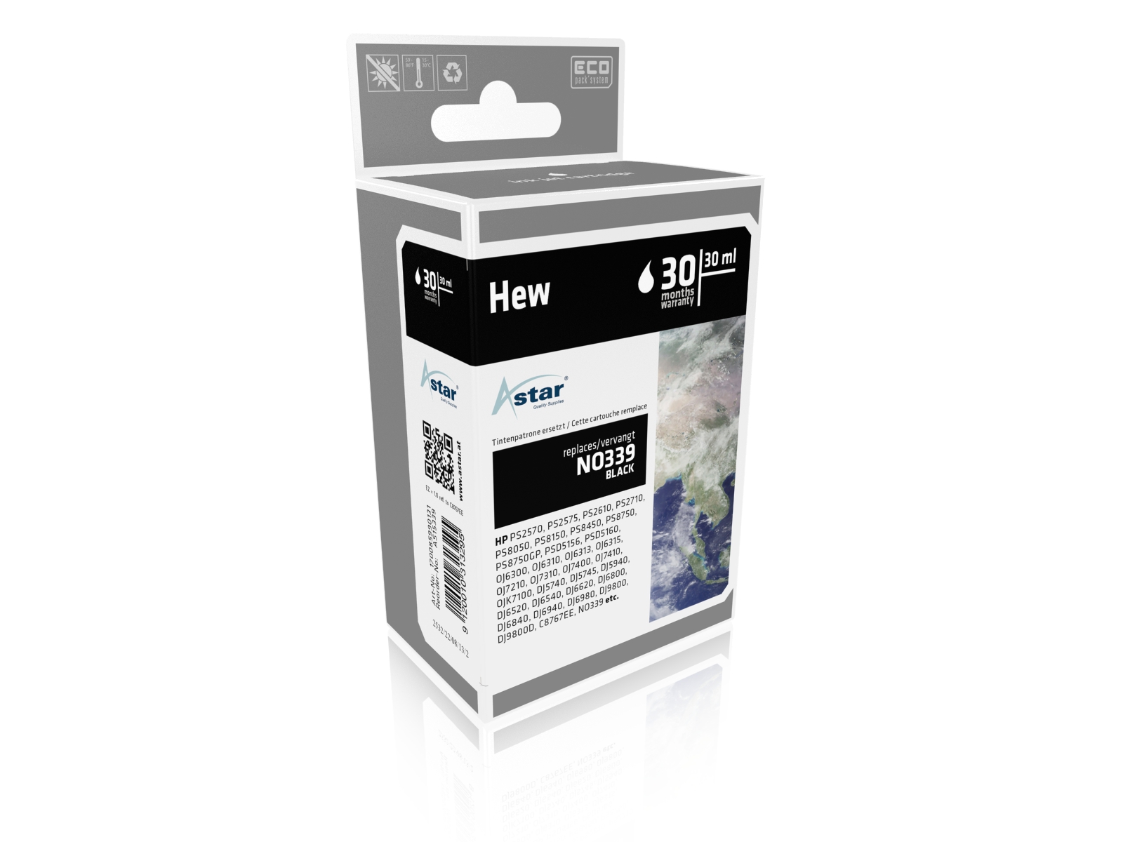 Astar HP Vivera Ink Nr.339 black 21ml inkl. Chip Astar HP Vivera Ink Nr.339 black 21ml inkl. Chip