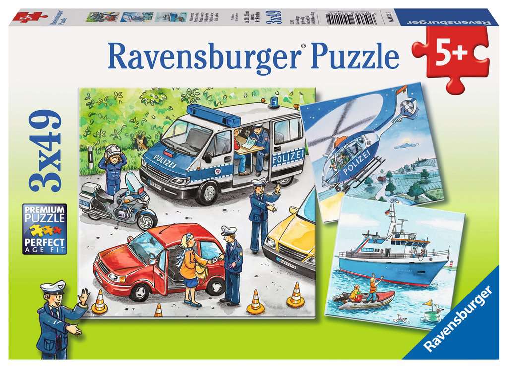 Ravensburger Puzzle - Polizeieinsatz - 3 x 49 Teile