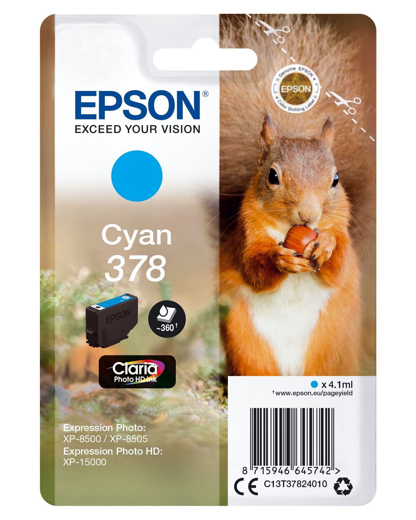 Epson Clara Photo HD Ink Nr.378 cyan