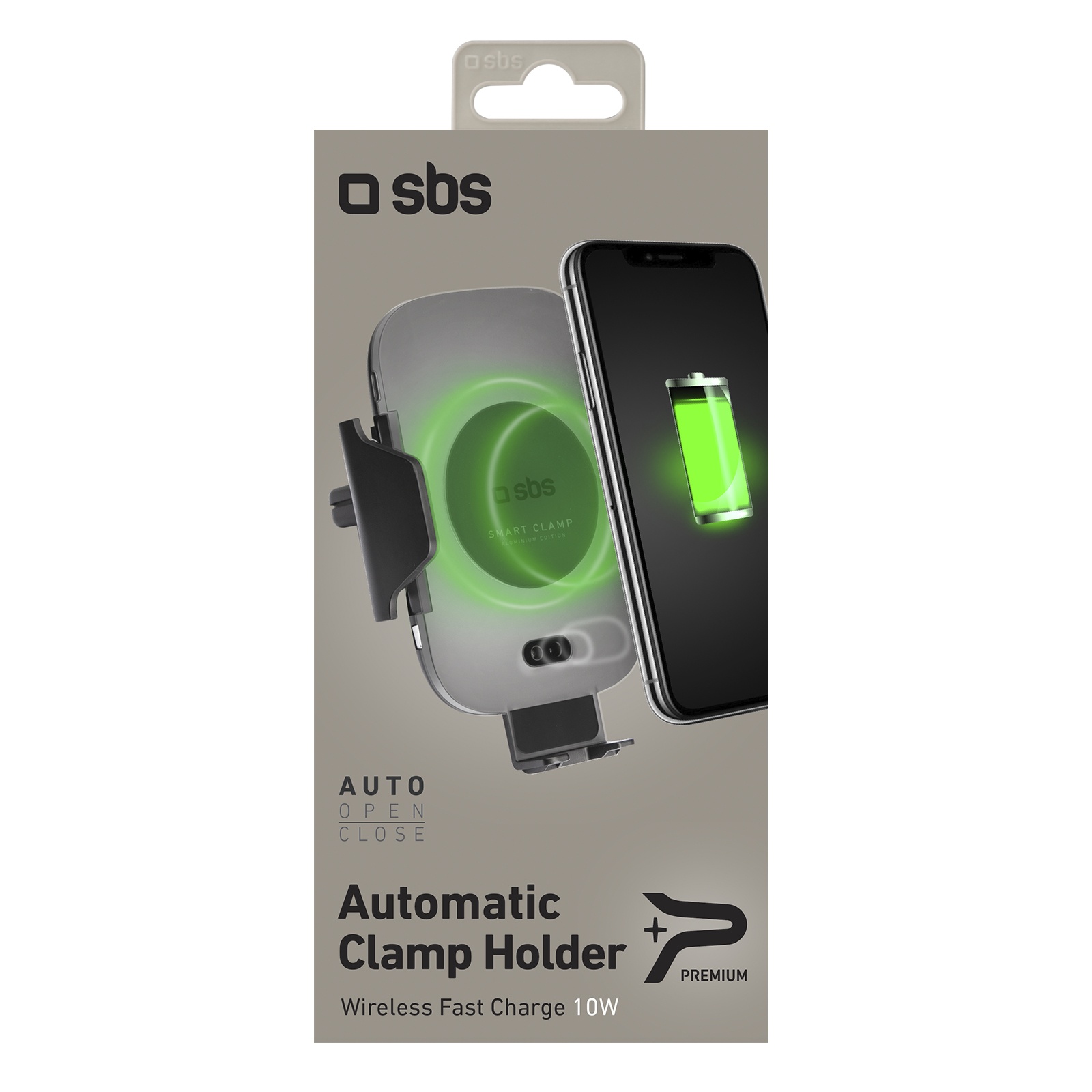 SBS Air vent Clip Holder with Wireless charge and automatic clamp