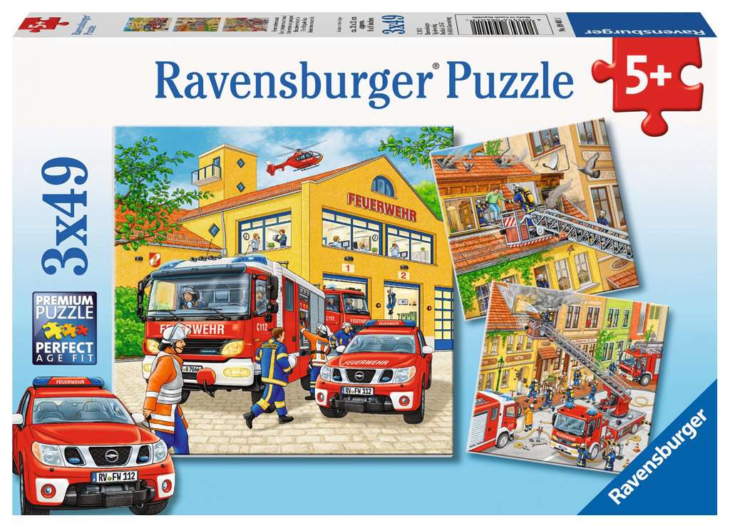 Ravensburger Puzzle - Feuerwehreinsatz - 3 x 49 Teile