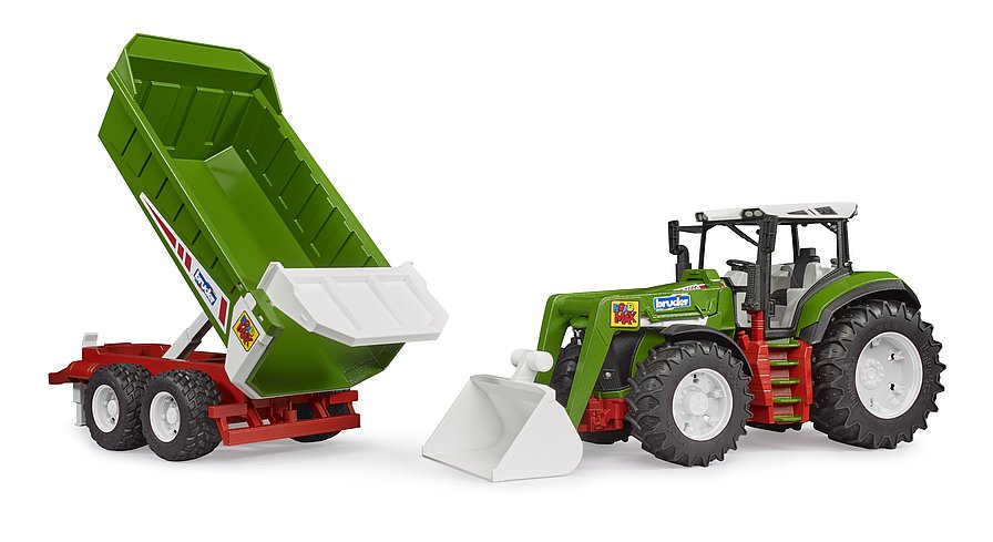 Bruder 03452 - ROADMAX Traktor mit Frontlader und Kippanhänger Bruder 03452 - ROADMAX Traktor mit Frontlader und Kippanhänger