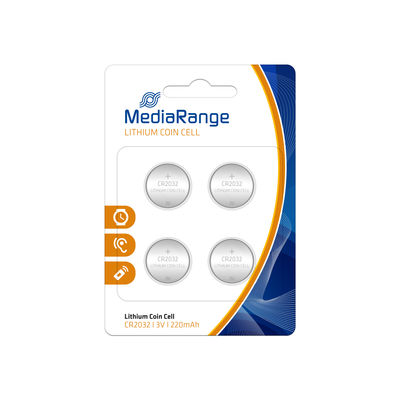 MediaRange Lithium Knopfzellen CR2032/3V 1x4 MediaRange Lithium Knopfzellen CR2032/3V 1x4