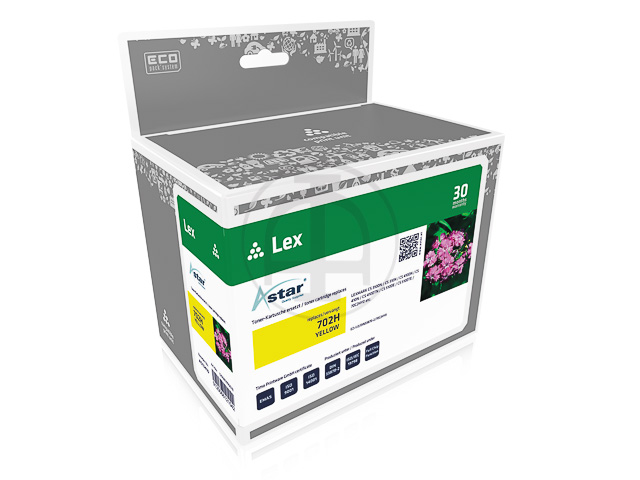 Astar Lexmark Cartridge Return 702HY yell. HY 3K inkl. Chip Astar Lexmark Cartridge Return 702HY yell. HY 3K inkl. Chip