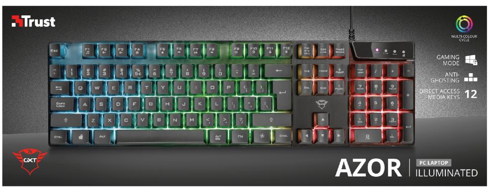 Trust GXT835 AZOR Illuminated Gaming Keyboard