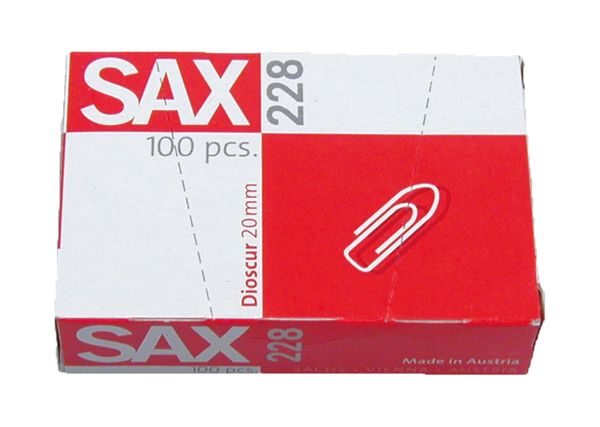 SAX Büroklammer 228 - 20mm - 100Stück verzinkt