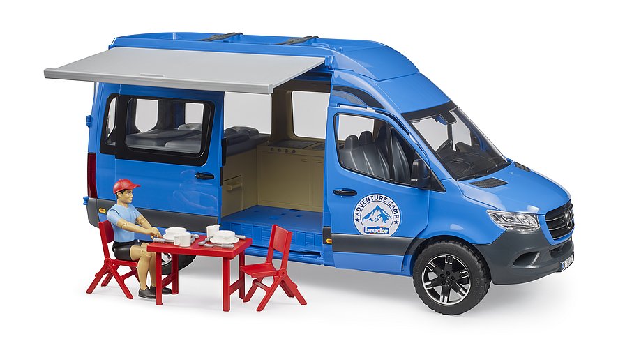 Bruder 02684 - MB Sprinter Camper mit Fahrer und Zubehör Bruder 02684 - MB Sprinter Camper mit Fahrer und Zubehör