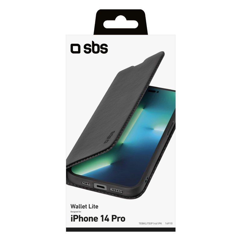 SBS Bookcase Wallet lite iPhone 14 Pro black