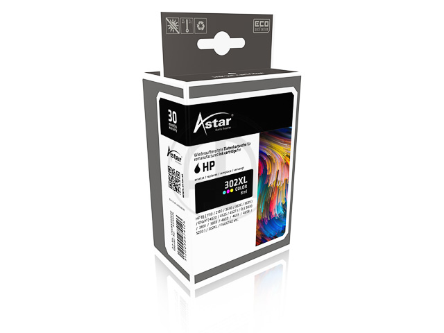 Astar HP Ink Nr.302XL color 8ml, inkl.Chip