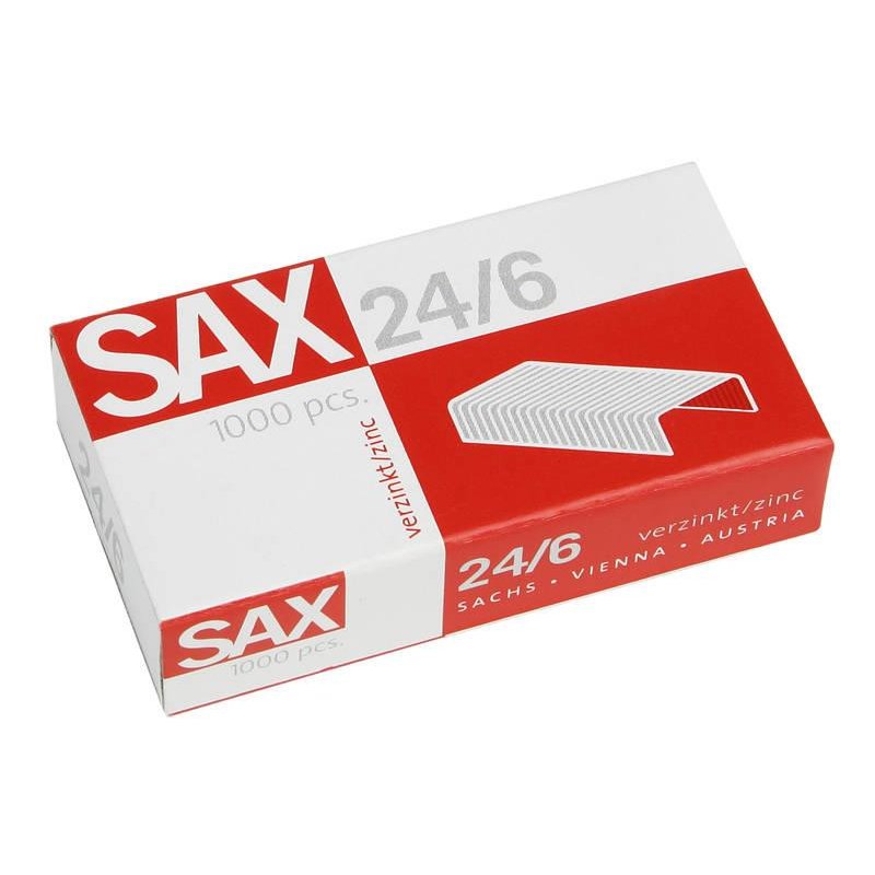 SAX Heftklammern 24/6 Zink 1000 Stk. SAX Heftklammern 24/6 Zink 1000 Stk.