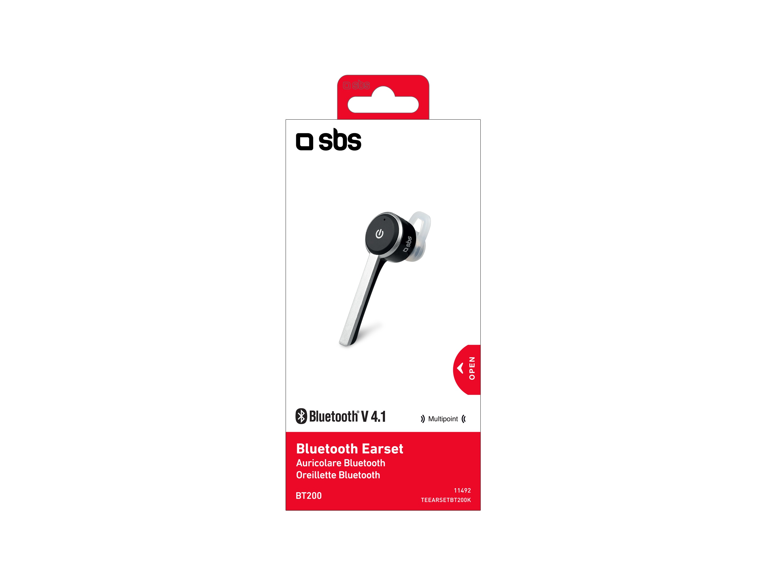 SBS BT200 Bluetooth Earset multipoint black