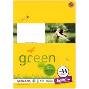 URSUS GREEN Schulheft A4 FX44 mit Rahmen 40 Blatt kariert URSUS GREEN Schulheft A4 FX44 mit Rahmen 40 Blatt kariert