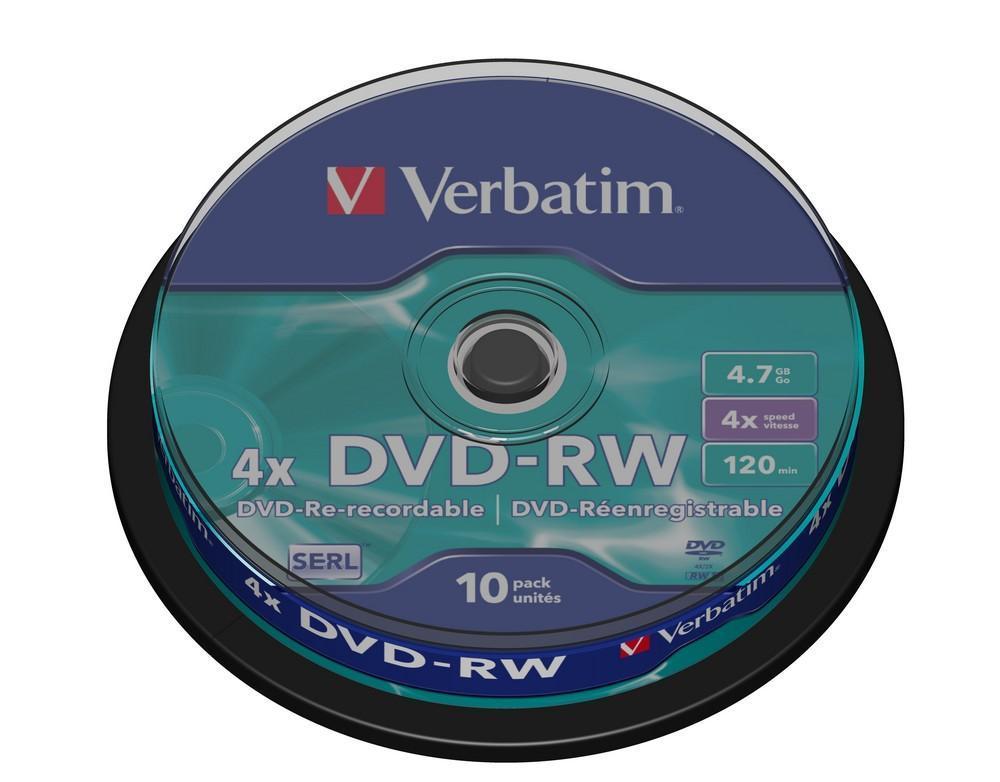 Verbatim DVD-RW 4,7GB/4f Spindel 1x10