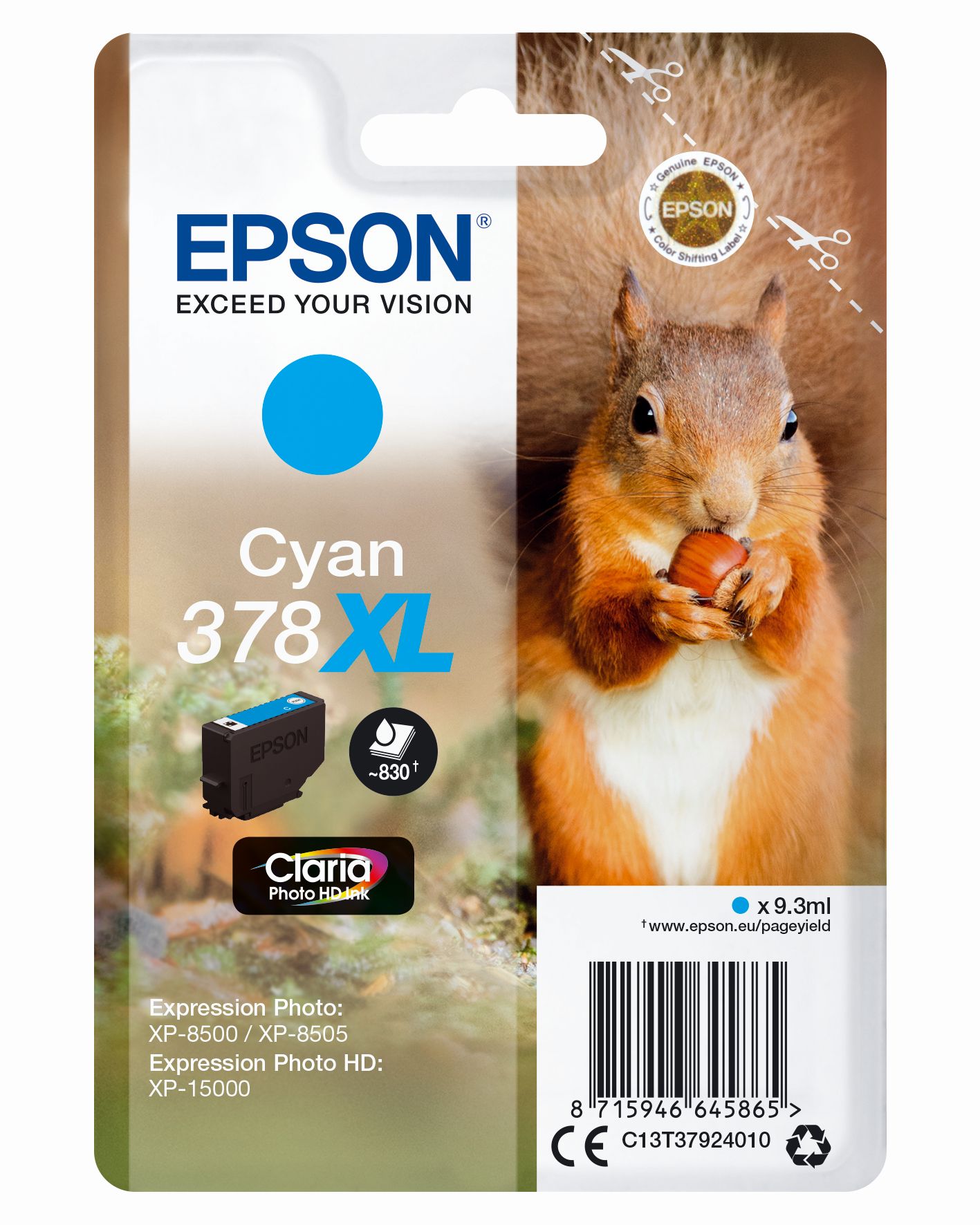 Epson Clara Photo HD Ink Nr.378XL cyan