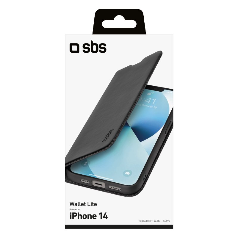 SBS Bookcase Wallet lite iPhone 14 black