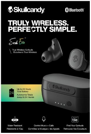 Skullcandy SESH EVO TRUE WIRELESS IN-EAR TRUE BLACK Skullcandy SESH EVO TRUE WIRELESS IN-EAR TRUE BLACK