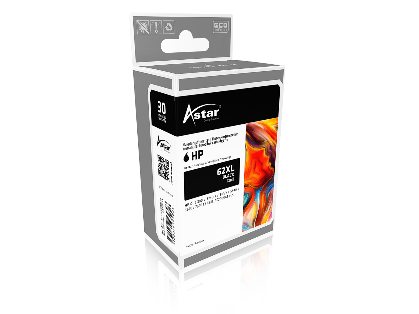 Astar HP Ink Nr.62XL black 600 Seiten inkl. Chip