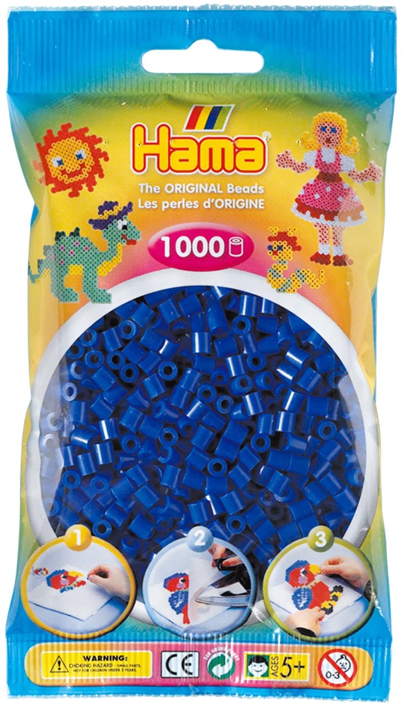 HAMA Bügelperlen im Beutel - 1.000 Stück - 207-08 blau