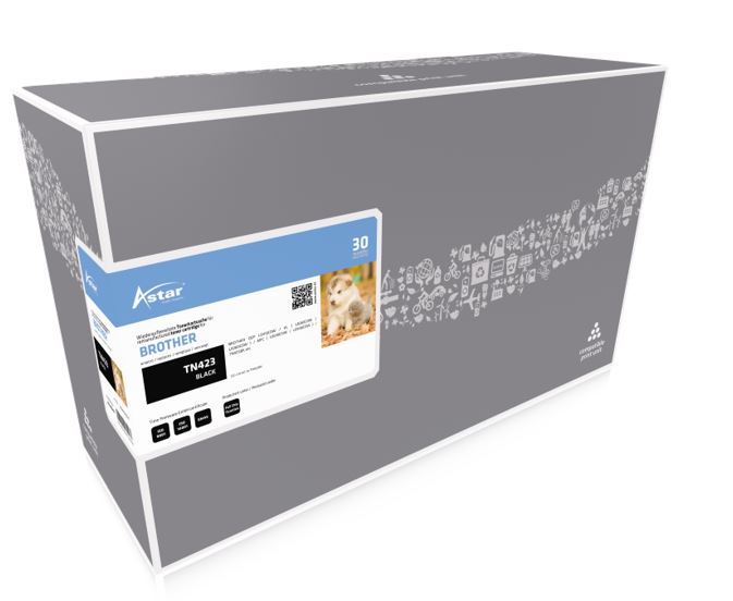 Astar Brother Toner black TN-423BK 6,5K inkl. Chip Astar Brother Toner black TN-423BK 6,5K inkl. Chip