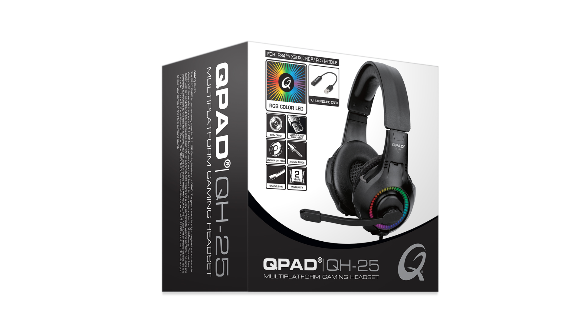Qpad Multiplatform Gaming Headset 7.1 USB Gaming Headset Qpad Multiplatform Gaming Headset 7.1 USB Gaming Headset