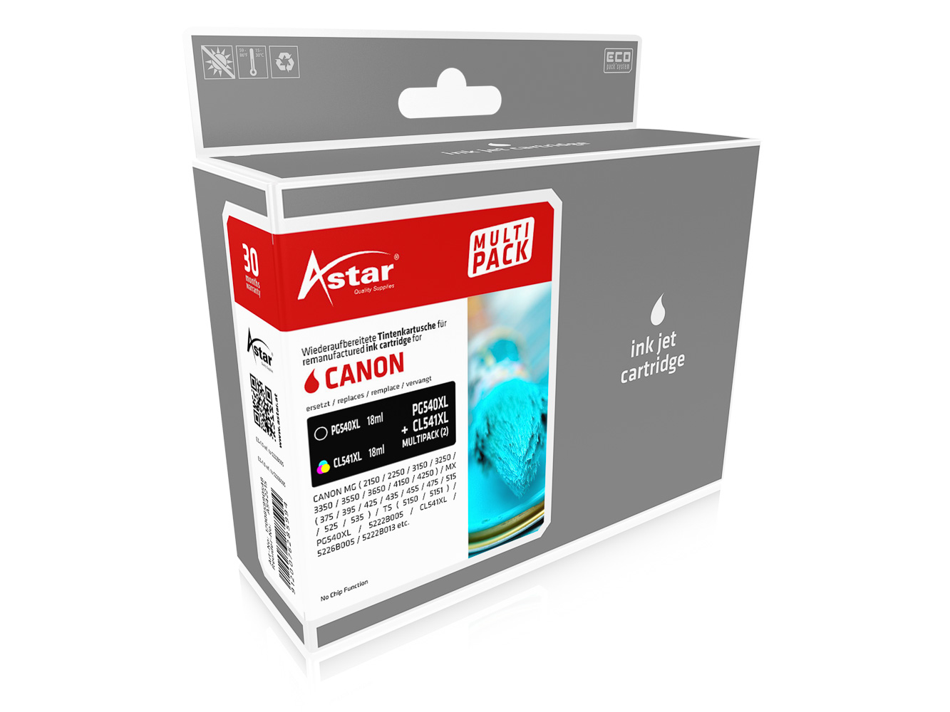 Astar Canon Ink PG540/CL541 XL Value Pack black/color 1x2 inkl. Chip Astar Canon Ink PG540/CL541 XL Value Pack black/color 1x2 inkl. Chip