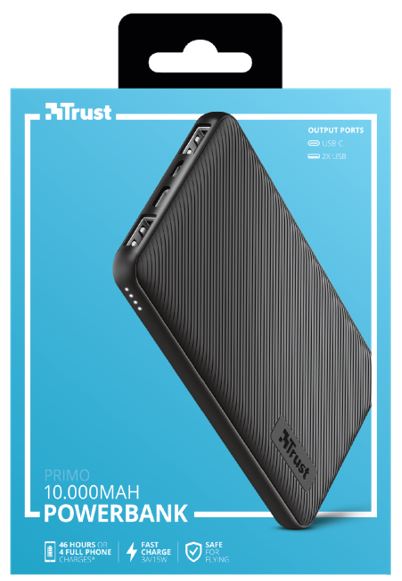 Trust Primo Powerbank 10.000 mAh black Trust Primo Powerbank 10.000 mAh black