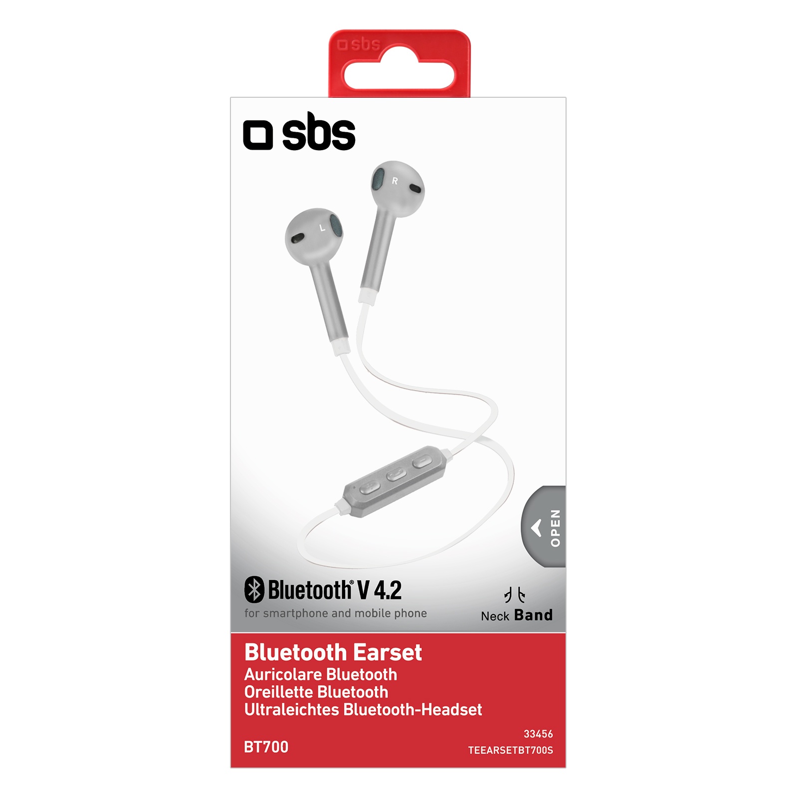 SBS Earphones with neck lace Bluetooth white