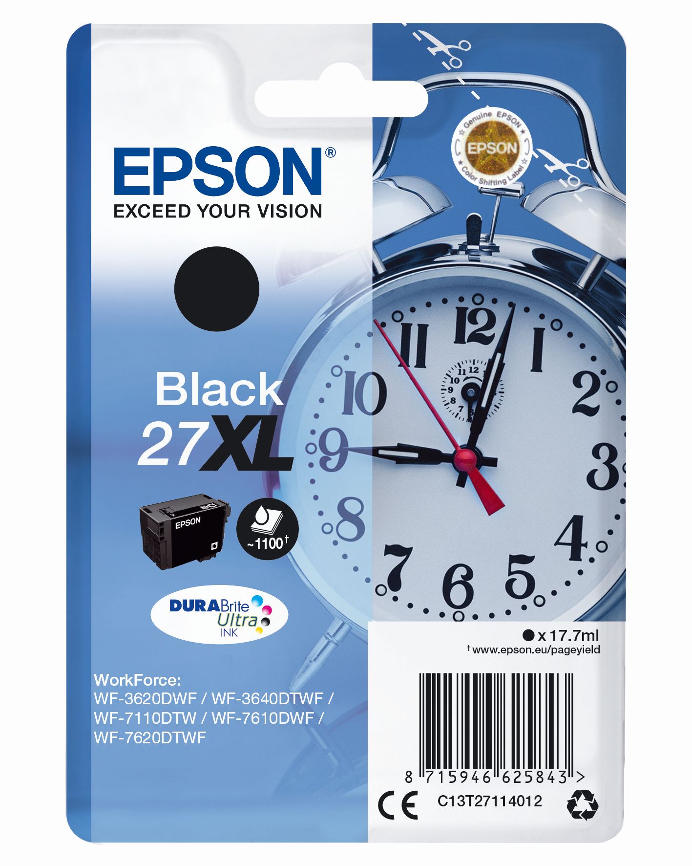 Epson DuraBrite Ultra Ink Nr.27XL black Epson DuraBrite Ultra Ink Nr.27XL black