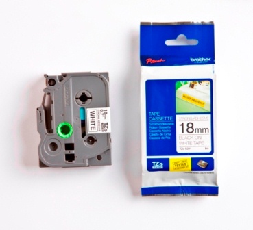 Brother P-Touch 18mm weiß/schwarz Brother P-Touch 18mm weiß/schwarz