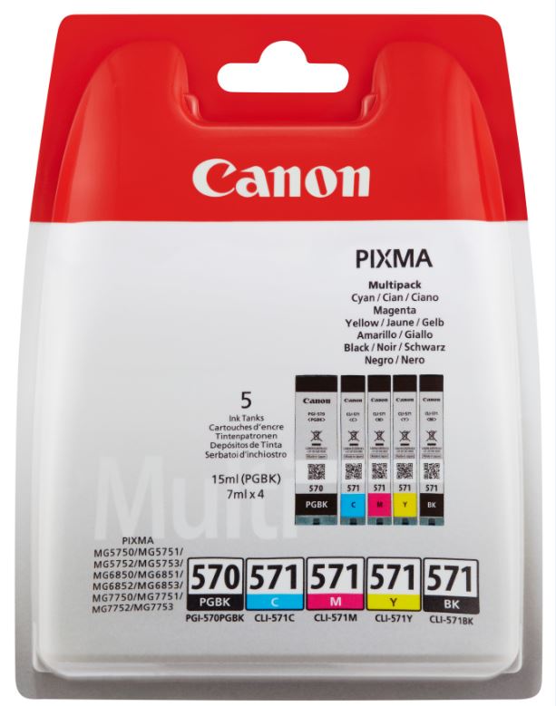 Canon Ink Multi Pack PGI570 PGBK CLI571 C/M/Y/BK je 7ml
