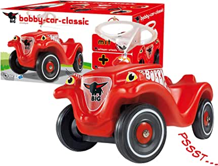 Simba - Big Bobby Car Classic Set - Fahrzeug, Flüsterräder und Schuhschoner Simba - Big Bobby Car Classic Set - Fahrzeug, Flüsterräder und Schuhschoner