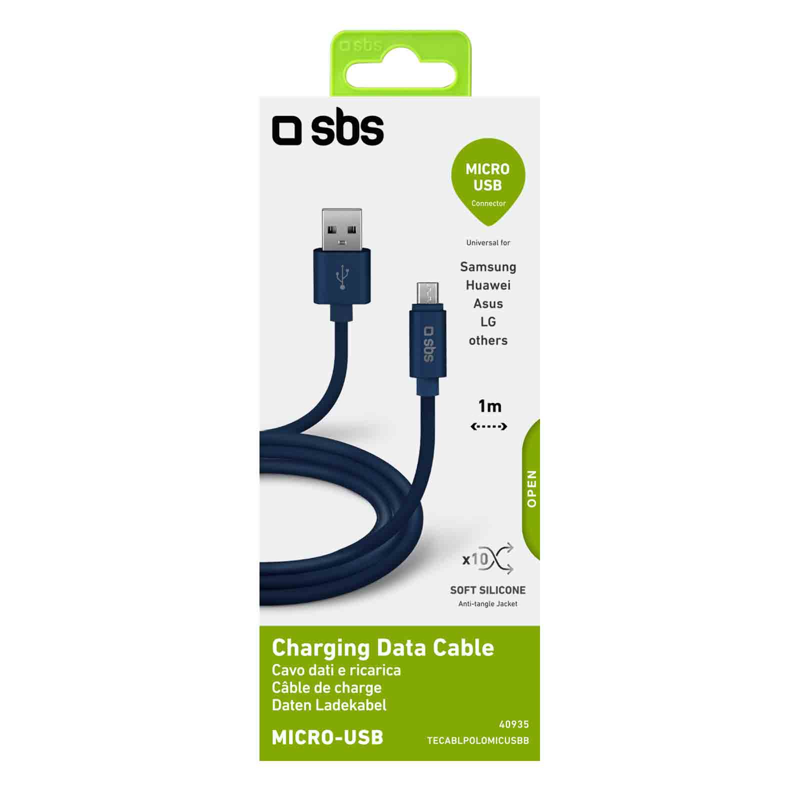 SBS Data/Power micro-USB Cable polo series blue