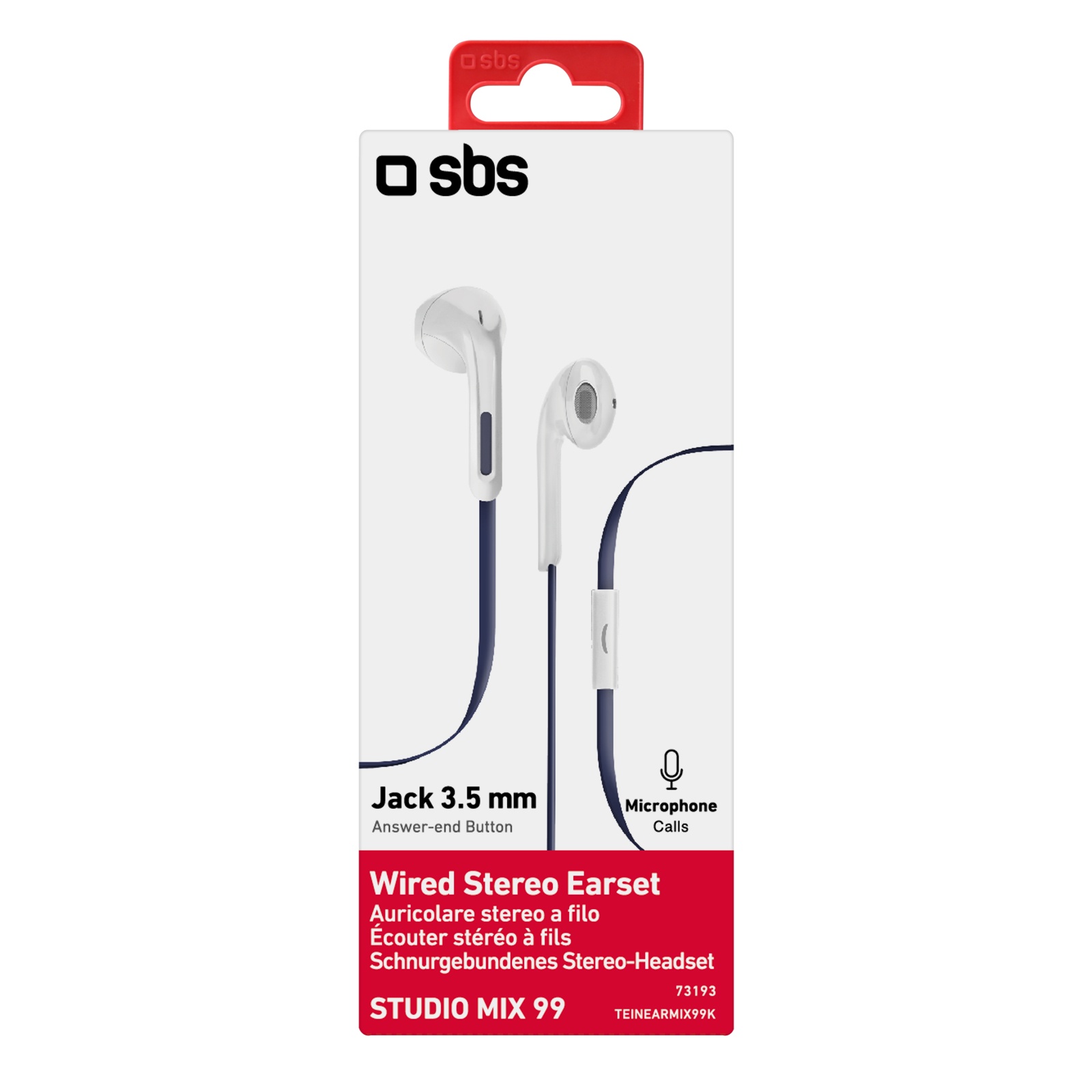 SBS Stereo Mix 99 Earphones blue