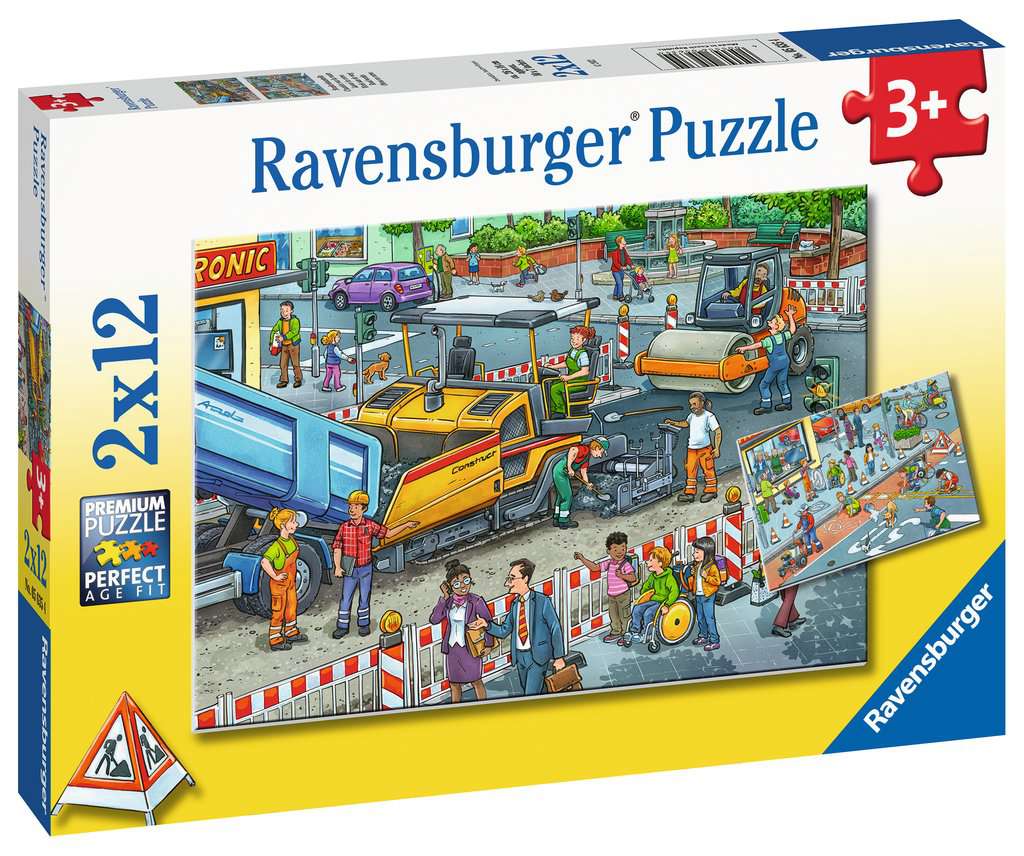 Ravensburger Puzzle - Straßenbaustelle - 2x12 Teile