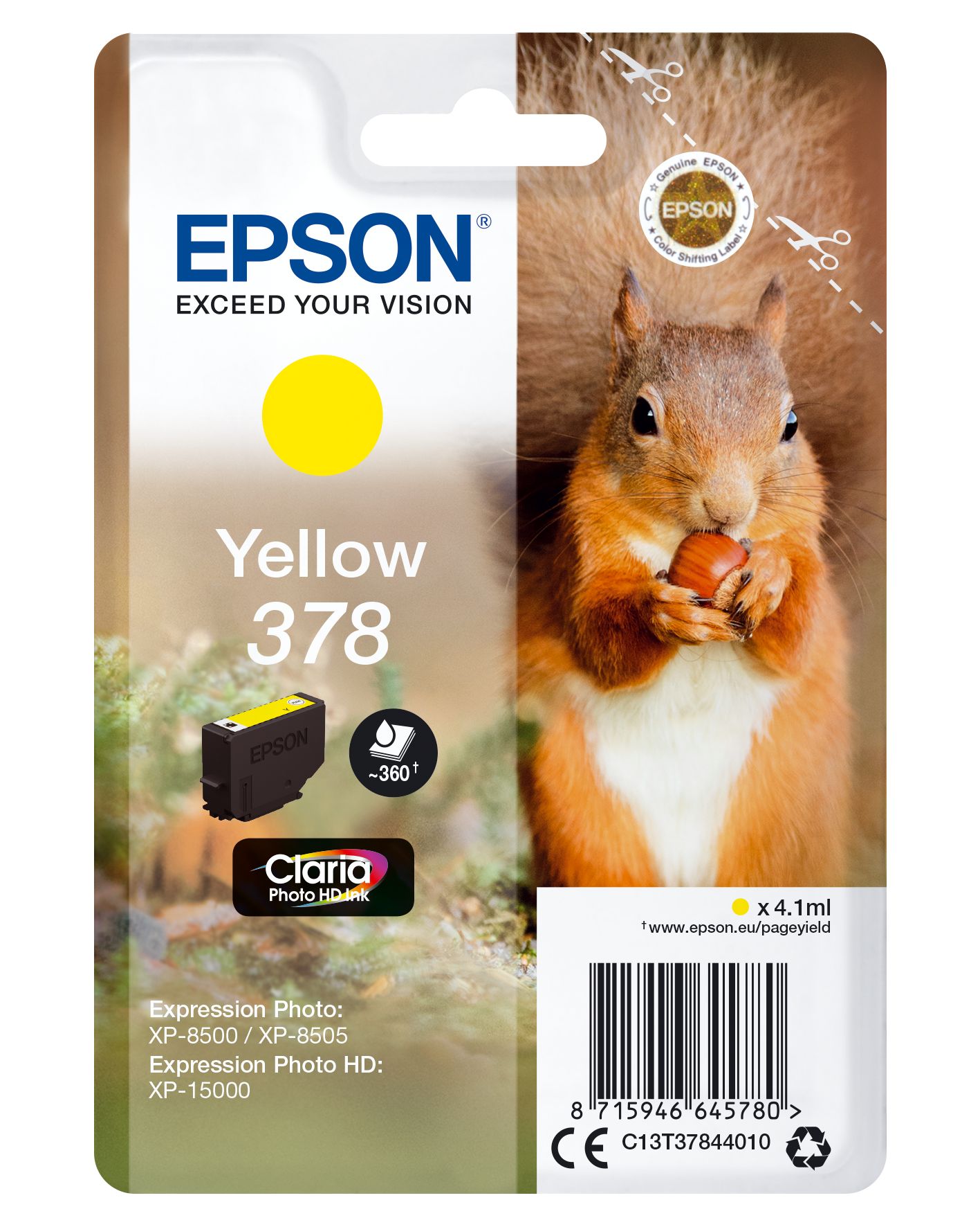 Epson Clara Photo HD Ink Nr.378 yell.