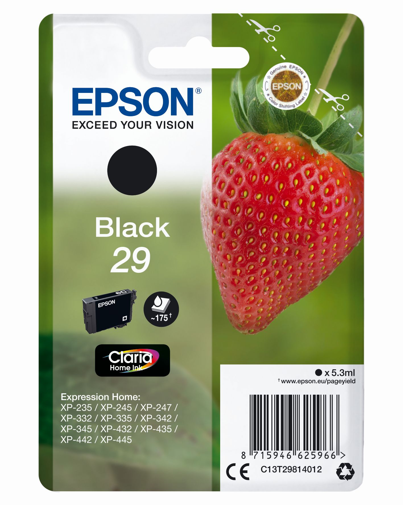 Epson Claria Home Ink Nr.29 black Epson Claria Home Ink Nr.29 black