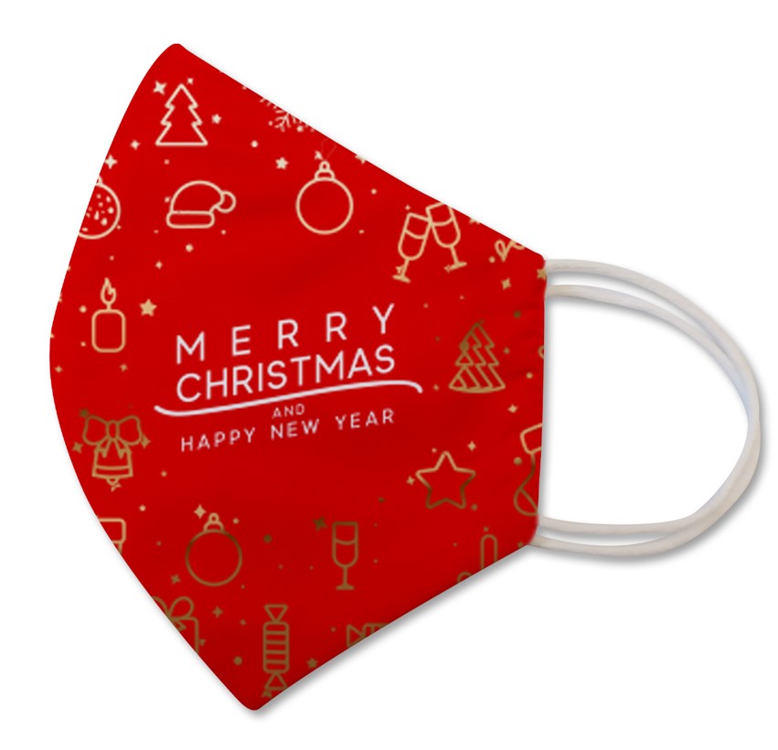 FFP2 X-Mas Komfortschutzmaske wiederverwendbar waschbar produziert in EU red FFP2 X-Mas Komfortschutzmaske wiederverwendbar waschbar produziert in EU red